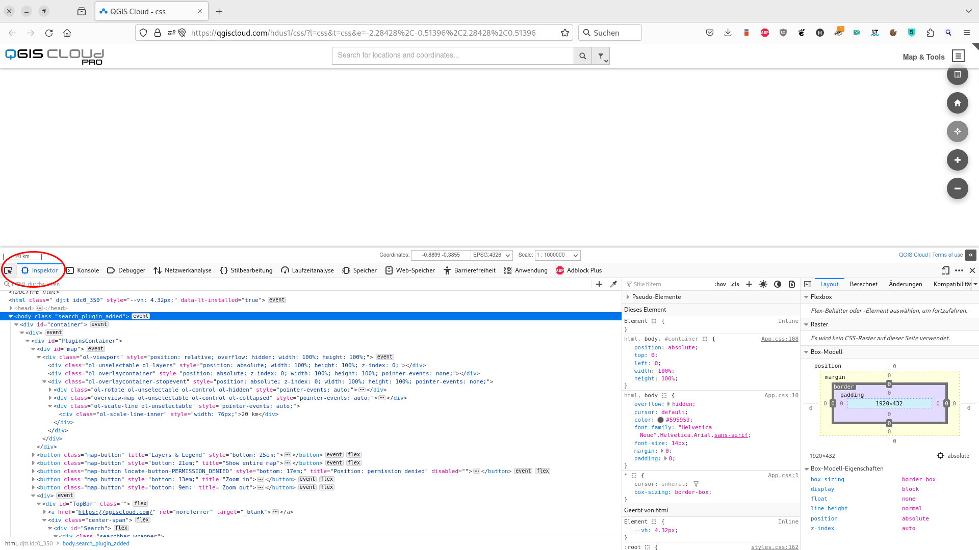 herramientas de desarrollo de Firefox