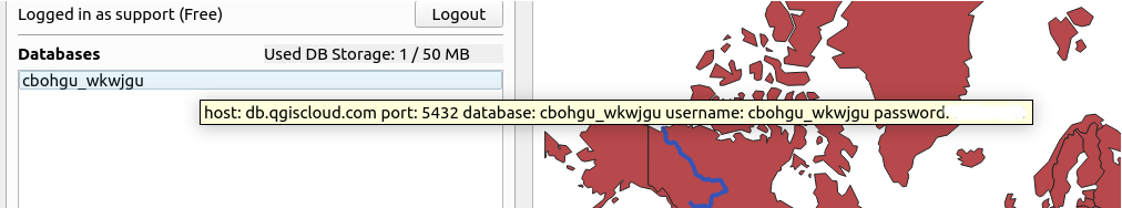 credenciales de la base de datos