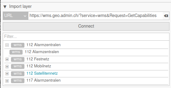 añadir datos externos al *QGIS Cloud Web Client*